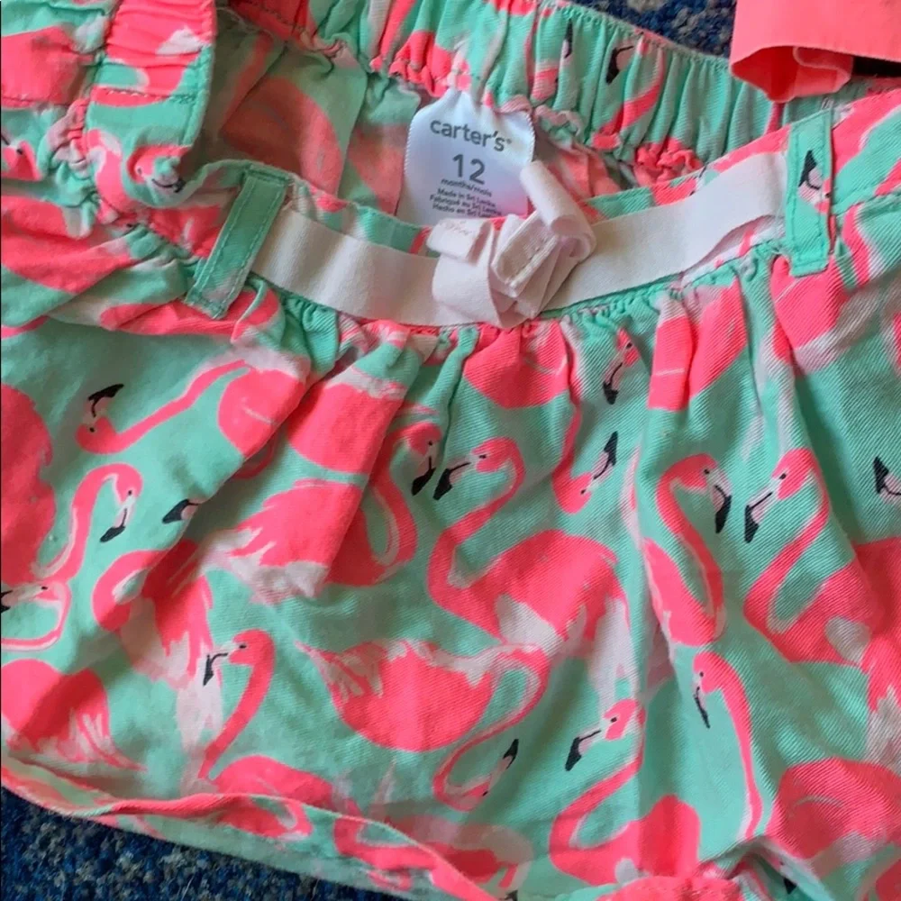 Baby girls 12m lot carters gap circo pink flamingo
